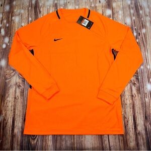 NWT Nike Men's Orange Long Sleeve Tee Athletic Casual Size Large